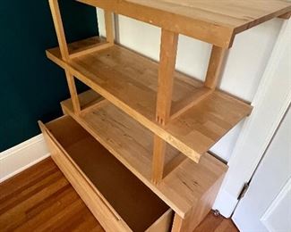 IKEA Norrebo Storage Chest and Pair of Coordinating Shelving Units. Items in good condition with light wear

Storage chest measuring 44" x 15" x 17.5" 

Shelves measuring 44" x 14.75" x 15" 