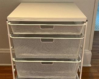Elfa Brand Four Drawer Storage Unit measuring 21" x 22" x 30" and in very good condition. 