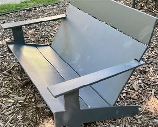 Emmet Room and Board Loll Lollygagger Charcoal Grey Outdoor Sofa measures 53x29x28 inches. 