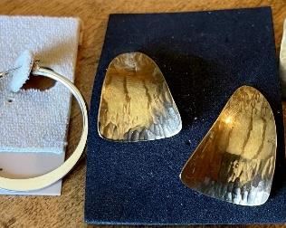 Earrings - Marjorie Baer Talbots Sterling Silver, Clip On Sterling Silver, And Brass