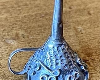 Sterling Silver Taxco JDR Perfume Funnel 1.5"h - Weighs 4.2 Grams