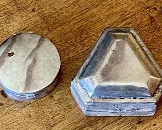 (2) Silver Trinket Boxes (1) Made In India (1) Sterling Silver