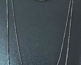 (3) Italy Sterling Silver Necklaces - (2) Box Chain 24" And 30" (1) Link Chain 18" - Weigh 9.8 Grams Total