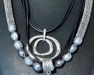 (3) Vintage Chicos And Coldwater Creek Statement Necklaces