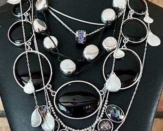 Statement Necklace Lot Including Christopher & Banks, Chicos, Coldwater Creek, And More 