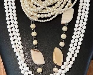 Vintage Necklaces - Faux Pearls, Shells, Glass Beads, 1925, And More