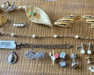 Earring And Pendant Lot Including Napier, 12k Gold Filled, Trifari, And More