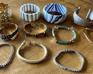 Vintage Bracelet Lot Anne Klein, Siam, Trifari, Castlecliff, And More