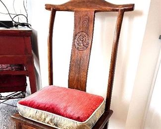 Vtg. Asian chair - pillow sold separately 