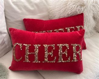 Matching Christmas CHEER pillows 