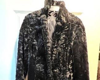 Betty Johnson ladies long coat - size 2- there is more clothes than what is shown in these pictures