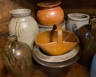 More Old Salt Glaze and Alkaline Pottery Jugs, Storage Jars, and Cream Risers