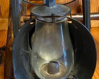 Nice Old Railroad Lantern with Reflector
