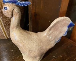 North Carolina Pottery Rooster Signed A. F. M. Craven