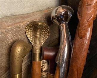 Snake and Bird Themed Canes