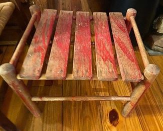 Early Red Paint Bench