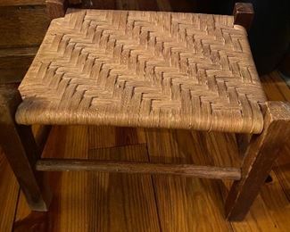 Primitive Cane Stool 