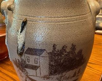 1986 ML Owen Decorated Churn with Drippings 