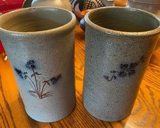 Wm. Hare Decorated Pottery Wilmington Delaware and RE Albright Decorated Pottery Seagrove, N.C. 