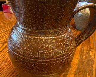 2009 Westmoore Pottery Pitcher Signed DRF