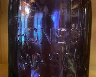 1858 Dark Purple Honest Mason Jar with Zinc Lid