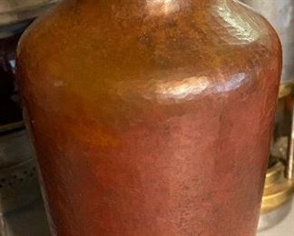 Hand Hammered J.C.L.R. Copper Studio Vase