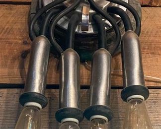 Neat Old Milking Machine Part made into Wall Lamp 