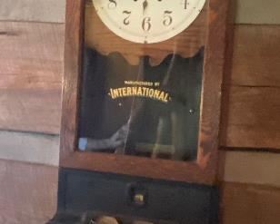 Antique International Time Recording Clock
