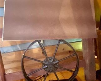 Cast Iron Wheel Table Lamp