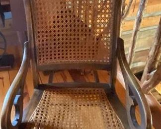 Cane Back and Bottom Rocking Chair