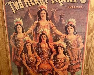 Wood & Ward "Two Merry Tramps" Tin Sign 