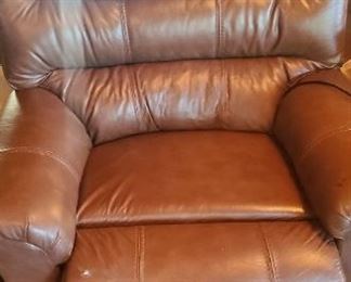 Leather recliners with heat and massaging 