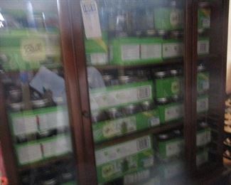 Cabinet full of canning jars