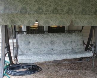 outdoor glider with canopy