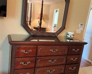 dresser and mirror (part of 6 piece set)