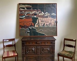 Jacobian 1790's Chest,  Original Jim Cantrell Painting 