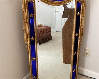 Gold, Blue Federal Carvers Guild Mirror
