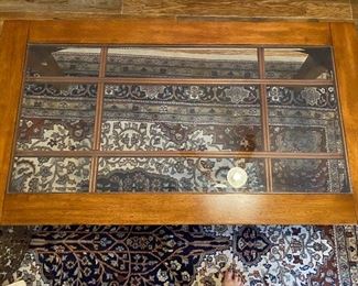 View of top of coffee table