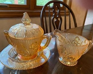 Iris herringbone sugar/creamer