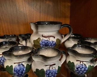 Pitcher and mugs