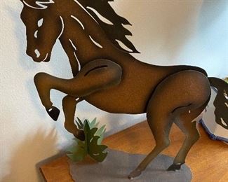 Metal horse figurine