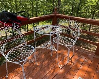 Wrought iron patio set