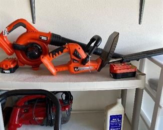 Blower and hedge trimmer