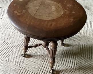 Antique Claw and ball foot stool $50