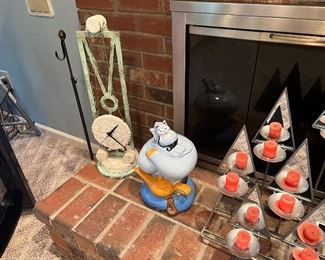 Clock and Aladin Cookie Jar