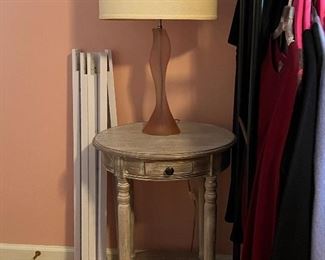 Bedside Table (pair) + lamp
