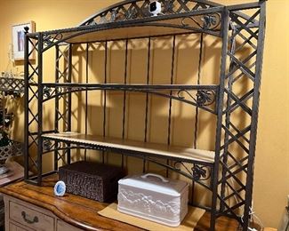 Farmhouse Server, ceramic breadbox and basket