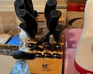 Henkels Knives and Block