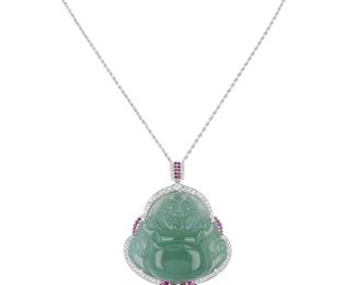 Lot 849 Jadeite Jade Buddha Pendant