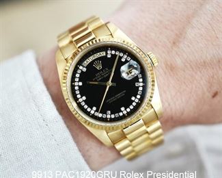 Lot 9913 Rolex Presidential with String Diamond Dial